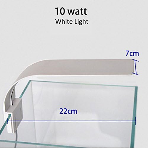 Ultra Bright Aquarium Light Clip Clamp Kit,Plant Coral Reef Lighting Full Spectrum Water Plant Growing Lamp Clamp Kit 10 Watt for Fish Tanksfor Fish Tanks White1 10W