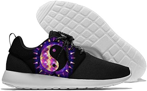 Cool Yin Yang Painting Men's Mesh Running Shoes Sneakers Breathable Athletic Workout Fitness Sports Shoes Trainers 41