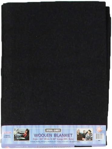 GRAY WOOLEN BLANKET : ( Pack of 2 Pcs )