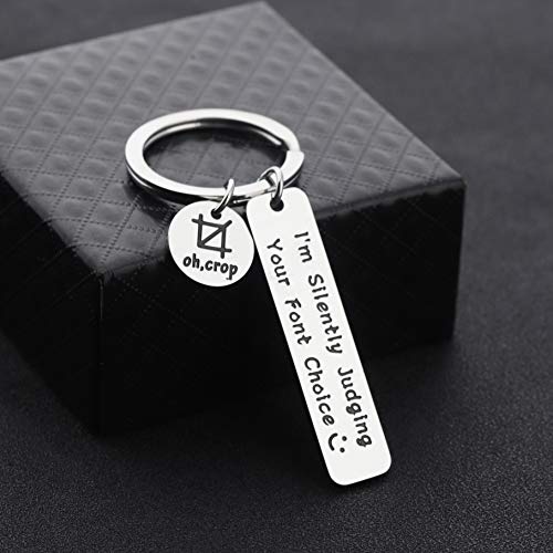 MAOFAED Graphic Designer Gift Artist Gift Coworker Gift Web Designer Gifts I'm Silently Judging Your Font Choice Gift for Graphic Artist (Judging Your Font)