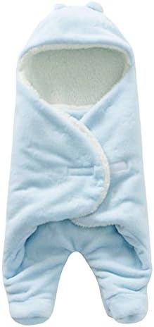 Baby Receiving Blanket Wrap Swaddle Baby Winter Separated Legs Sleeping Bag for Newborns Babies Nursery-Blue