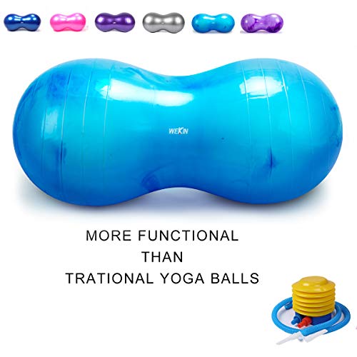 Wekin Physio Roll Therapy Fitness Peanut Ball for Balance, Labor Birthing, Muscle Tension, Pain Relief, Coordinate Development, Dog Training, Home Exercise & Yoga Programme