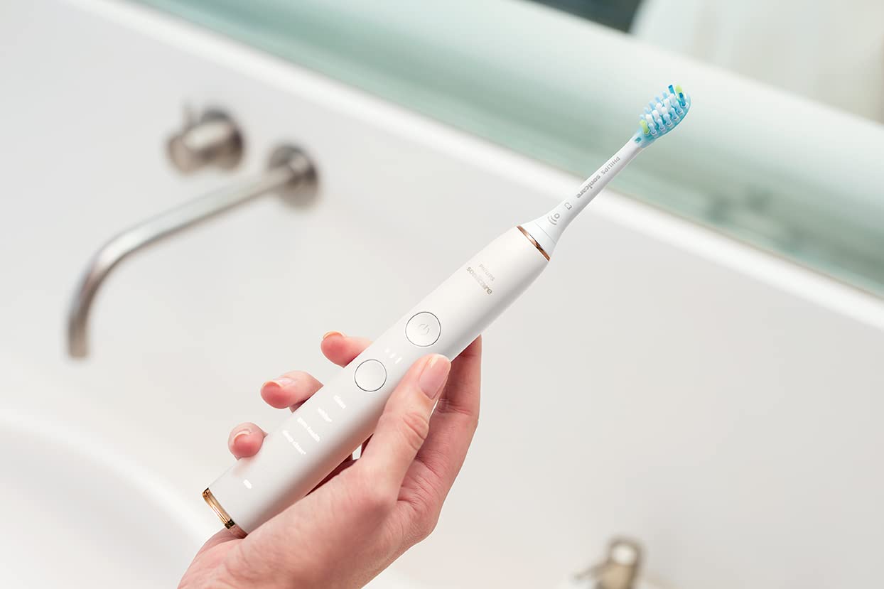 Philips Sonicare DiamondClean Smart 9750 Rechargeable Electric Power Toothbrush, Rose Gold, HX9924/65