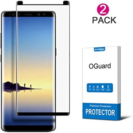 [2-PACK] OGuard Galaxy Note 8 Tempered Glass Screen Protector, 3D Curved [Bubble Free, Case Friendly], Premium Japan Material [2017] (Note 8 (2 pcs))