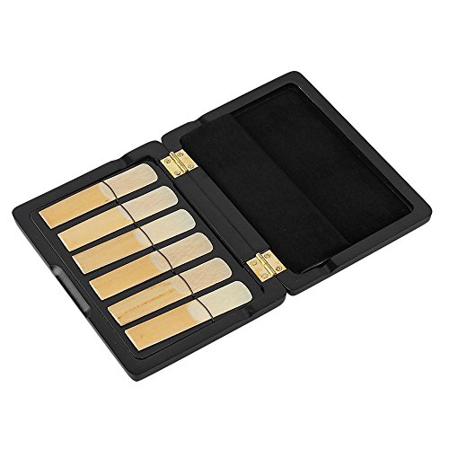 Surfing Clarinet Saxophone Reed Case for 6pcs Reeds Wooden Black