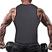 Luckding Men Waist Trainer Vest Weightloss Hot Neoprene Corset Compression Sweat Body Shaper Slimming Sauna Tank Top Workout Shirt (Gray, XL)
