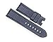 24mm Grain Leather Strap Navy Blue Deployment Watch Band Blue Stitch Made for PANERAI by Vintage G