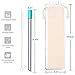 Set of 6 Stainless Steel Boba Straws with Silicone Tips | Reusable & Metal Drinking Angled-Tip Straws for Reduced Plastic Consumption | Great for Wide Bubble Tea, Boba Tea & Smoothie, Milkshakes ect.