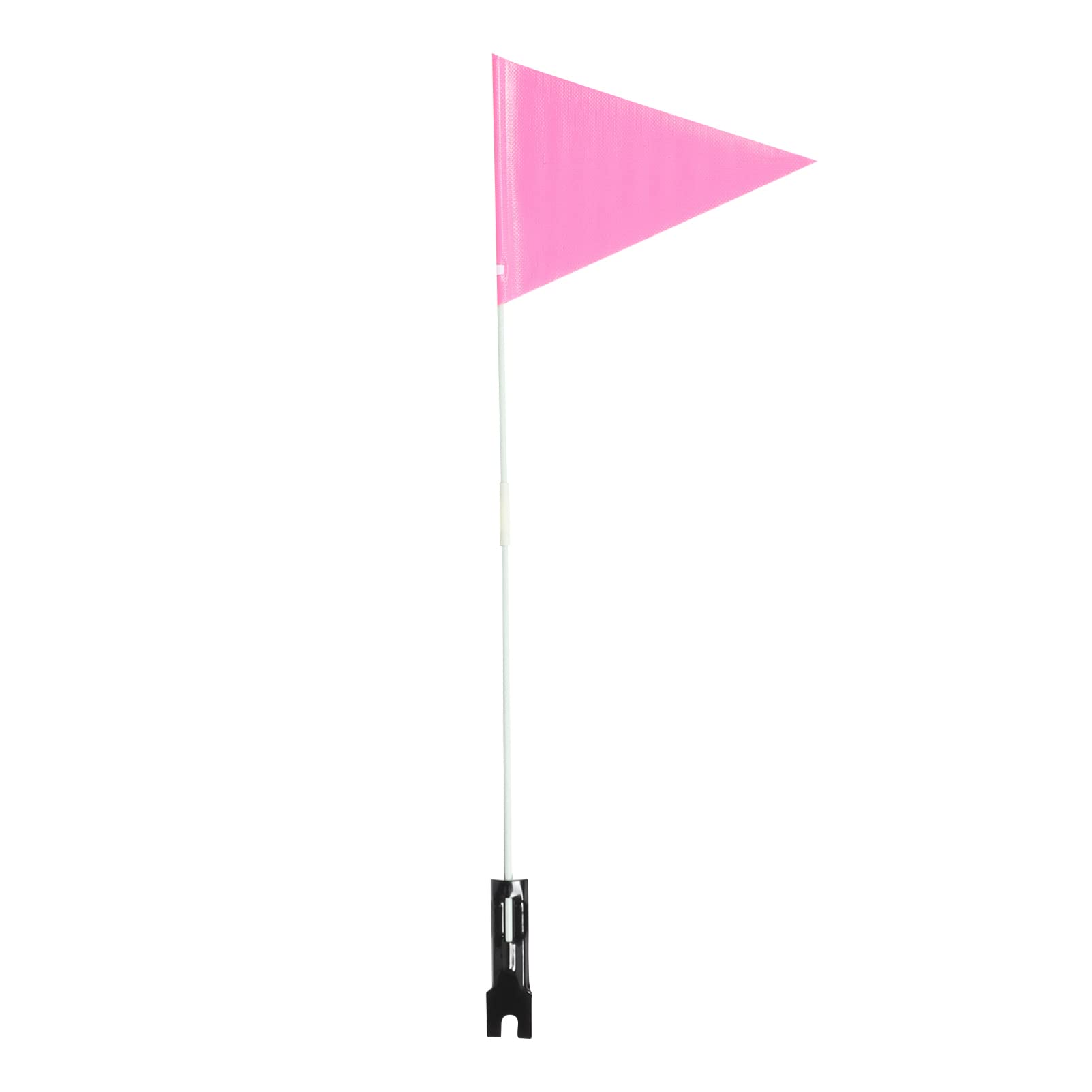 Housoutil High Visibility Bike Flag 1 set Brightly Colored Safety Flag with Pole Waterproof Sturdy Fiberglass Bicycle Flag Pole with Pink Pennant Safety Flag for Kids Bike