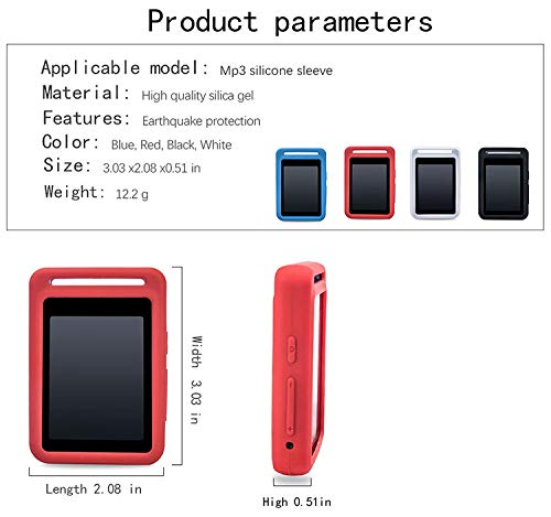 Fromsky Case for Searick MP3 Player, Silicone Skin Protective Cover Case (Black)