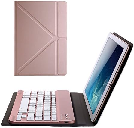 iPad air Cover with Keyboard, for iPad pro 9.7 iPad Air 3 / 2 / 1 2017 the new iPad Samsung Galaxy Tab A 9.7(rose gold)