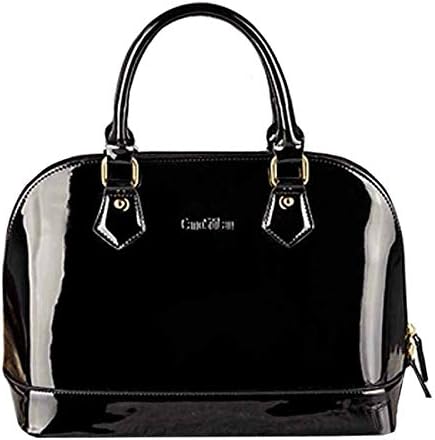 AiSi Women's Fashion Patent Leather Handbag Ladies Designer Tote Shoulder Bag