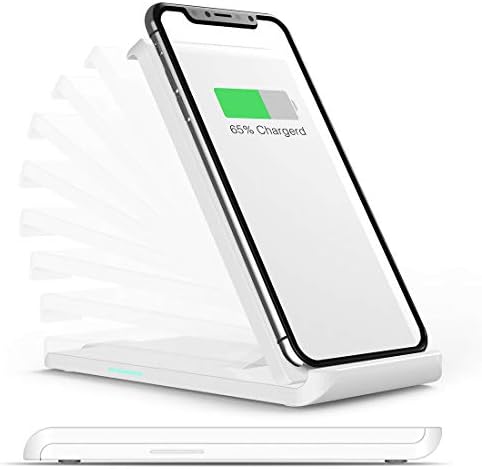 Fast Wireless Charger,Synwoo Wireless Charging Folding Stand,7.5W for iPhone X/XS/XR/XS Max/8/8 Plus,10W for Samsung Note 9,S9 S9+ S8 S8+ S7 Edge and Compatible All Qi-Enabled Device (No AC Adapter)
