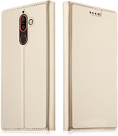 Case Compatible with Nokia 7 Plus Case,[ Shock Absorbent ] Premium PU Leather Kickstand Wallet Cover Durable Flip Case for Case Compatible with Nokia 7 Plus Golden