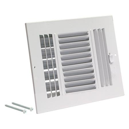 air steel deflector screw ventilation sidewall flo ez ceiling register three way