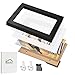 Ideolco 2 Pack Picture Frame 5x7 Black Photo Frame Picture - Made of Solid Wood and Acrylic HD plexiglass to Display Pictures 4x6 with Mat or 5x7 Without Mat for Set Wall and Desktop Display