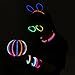 UNOMOR Glow Sticks for Party Supplies, 200 8’’ Glow Sticks with Glow Necklaces for Glow in Dark Party favors with 275 Connectors and Instruction (7 Colors Total 475 PCs)