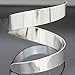 RechicGu Egypt Cleopatra Swirl Snake Upper Arm Cuff Armlet Armband Bangle Bracelet (Silver)
