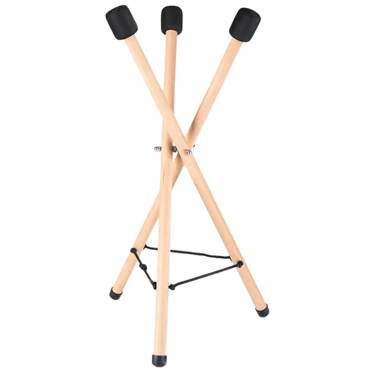 Milisten Foldable Tongue Drum Stand with Stable Tripod Design and Adjustable Rope Non-Slip Caps Hand Pan Drum Holder for Steel Tongue Display and Storage