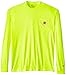 Carhartt mens High Visibility Force Color Enhanced Long Sleeve T-shirt (Big & Tall) athletic t shirts, Brite Lime, X-Large Tall US