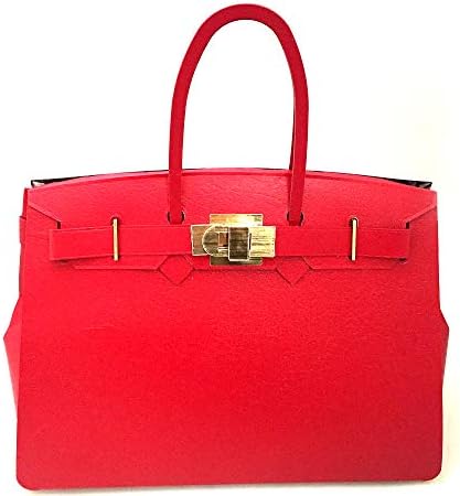 Amore Jewell Funeral Products The Paper Birkin Bag for Lady with Box, Burning Paper Fashion Women's Bag in red Color