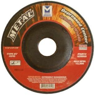Mercer Abrasives 620180-15 Type 27 Depressed Center Grinding Wheels 9-Inch by 1/4-Inch by 7/8-Inch, 15-Pack