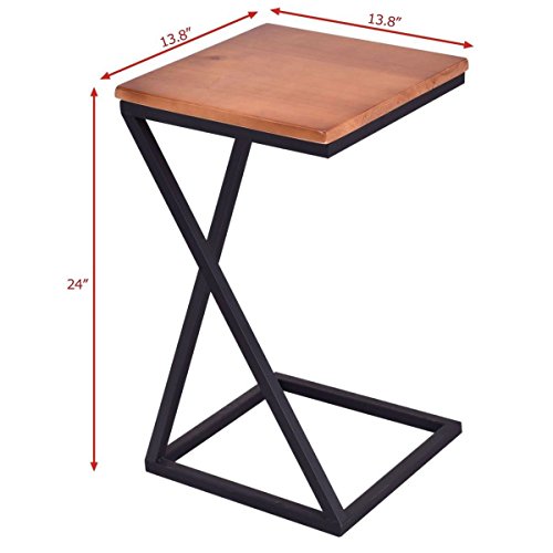 Coffee Tray Side Sofa Table Ottoman Couch Console Stand End TV Lap W/Wood TOP