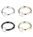 Jstyle 16G 3-4 Pcs 316L Stainless Steel Created-opal Captive Bead Ring Nose Hoop Ring Septum Piercing Tragus Cartilage Earrings 8mm