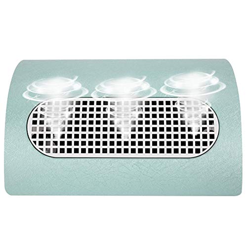 Nail Dust Collector Fan Art Salon Suction Acrylic UV Gel Machine Manicure Pedicure Tools with 2 Replaced Dust Collecting Bags (Blue)