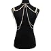 DOTASI Women's Sexy Halter Backless Tank Top Bra Body Chain Necklace Tassels Party (Gold04)