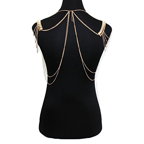 DOTASI Hot Lady Tassels Link Harness Necklace Jewelry Body Shoulder Necklace Body Chain - Thumbnail 4