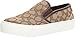 COACH Women's Cameron Outline Khaki Nappa/Chestnut Sig C Loafer