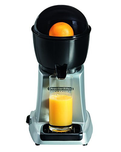 Proctor Silex Commercial 66900 Electric Citrus Juicer, 3 Reamer Sizes for Oranges, Lemons, Limes and Grapefruits, Removable Bowl, Strainer, Splashguard, Drip Tray, Black/Grey - Thumbnail 2