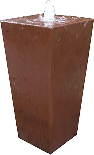 Easy Pro H4ST Four Sided Square Tall Vase Fountain, 36", Brown
