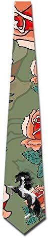Black And White Horse Men Skinny Tie Necktie,Great For Gifts