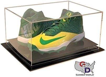 GameDay Display Acrylic Shoe Display Case for Large Shoe Pair Size 17 or under Desk or Table Top Mount by