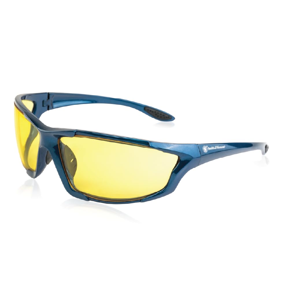 Smith & Wesson Major Full Frame Shooting Glasses with No-Slip Rubber, Impact Resistance and Storage Bag for Shooting, Working and Everyday Use