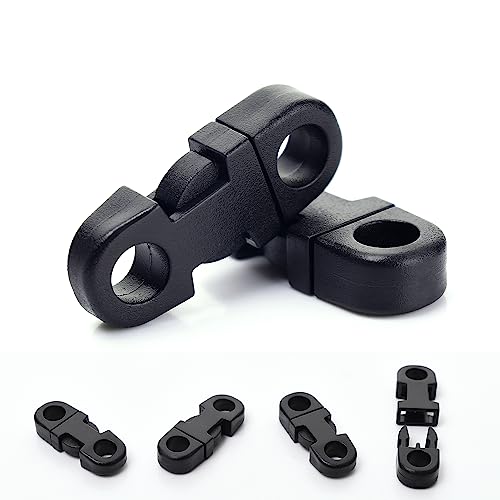 CooBigo 25 Pack Safety Breakaway Buckle, 5mm Side Release Plastic Buckles for Paracord Bracelet Clip, Anklet, Mask Lanyard Braid Necklace DIY, Cameras Strap Rings Accessories