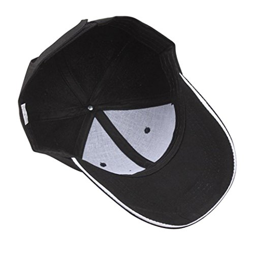 Challyhope Classic Baseball Hat, Unisex Plain Baseball Cap Adjustable Size Curved Visor Hat. Polo Style Low Profile (Black 001) - Thumbnail 2