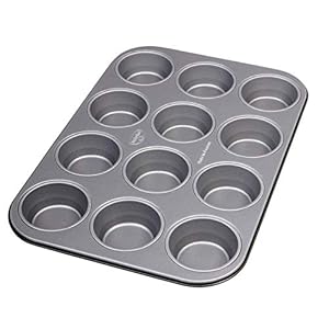 Dr. Oetker muffin bakvorm voor 12 lekkere muffins en de non-stick bakplaat met een snelle warmtegeleiding (Kleur: zwarte…