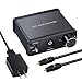 LiNKFOR 192kHz DAC Digital to Analog Audio Converter with Headphone Amplifier Function Volume Control Digital Optical Coaxial Toslink to Analog Stereo L/R 3.5mm Audio Adapter for PS4 Apple TV DVD PS3