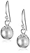 Amazon Collection Sterling Silver 8mm Polished Bead Drop Earrings