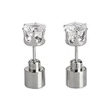 Flammi Bright Stylish LED Earrings Glowing Diamond Crown Shaped Ear Studs (Green)