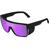 BINGKING Safety Polarized Sunglasses for Men and Women UV400 Protection and Includes Removable Side Shields,ANSI Z87