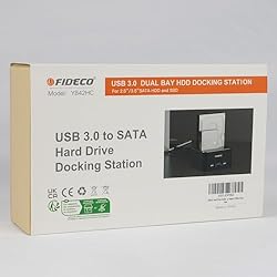 FIDECO Hard Drive Docking Station, USB 3.0 Aluminum