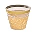 DRINKET Gold Plastic Cups 9 oz Clear Plastic Cups / Old Fashioned Tumblers Fancy Plastic Wedding Cups With Gold Rim 50 Ct Disposable For Party Holiday and Occasions SUPER VALUE PACK