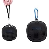 Portable Carrying Case for Bose SoundLink Micro Speaker, MENEEA Bluetooth Speaker Protective Cover with Holding Strap and Carabiner (Black)