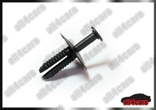 all4cars1400806 Wheel Arch Splash Guard Inner Lining Body Panel Trim Rivet Clip 10 Pieces