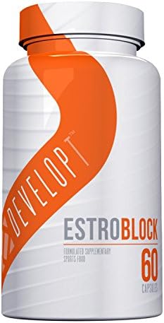 DEVELOPT ESTROBLOCK - Estrogen Blocker, Premium Anti-Estrogen Formula With DIM & Chrysin, Supports Lean Muscle and Optimal Testosterone Levels, 60 Capsules