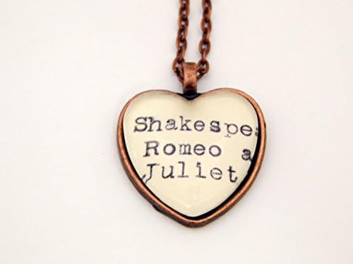 Copper Shakespeare Romeo and Juliet necklace